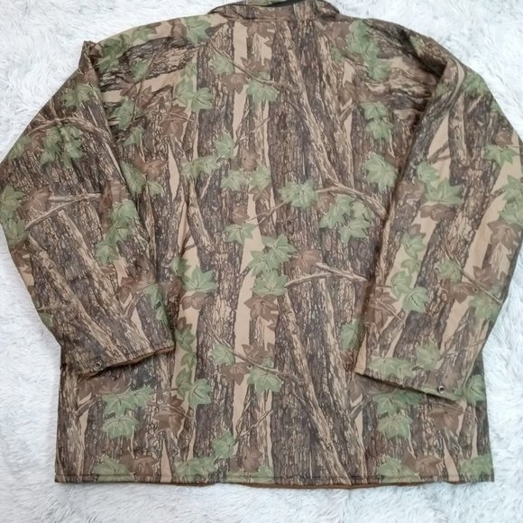 Vintage Duck Bay Mens Jacket Camouflage Camo Hunting Padded Pocket Waterproof XL - Picture 2 of 10